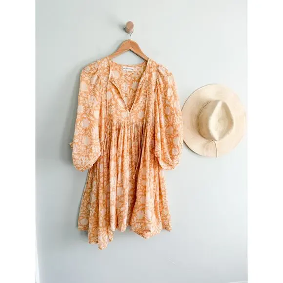 Daughters of IndiaKyra Mini Dress in TangerineSz S